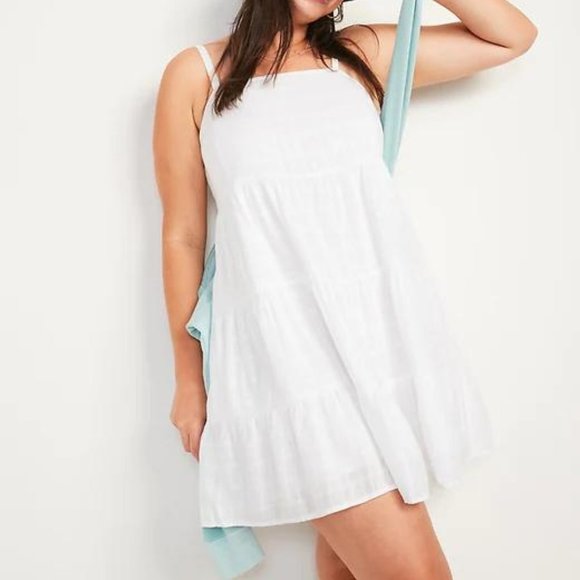 Old Navy Dresses & Skirts - Old Navy Sleeveless Tiered Dobby Swing Dress for Women New